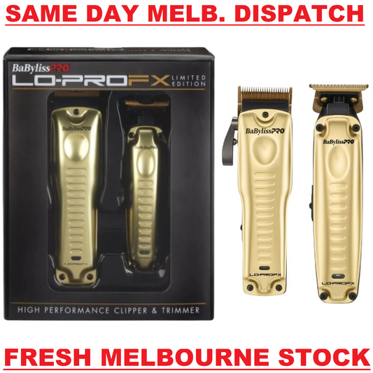 Babyliss Pro LO-PROFX LIMITED EDITION Low Profile Clipper & Trimmer Set - GOLD