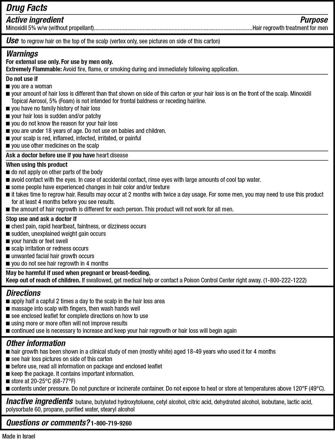 Kirkland 5% Topical Hair Loss Regrowth FOAM Treatment Regaine - FREE EXPRESS