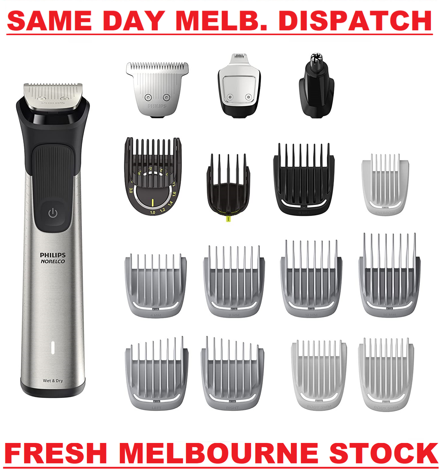 Philips Norelco Multigroom 7000 19-in-1 Head to Toe Trimmer MG7910/49 BRAND NEW