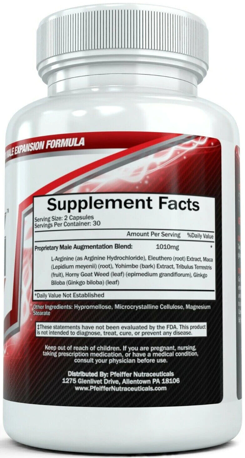 PENIS ENHANCEMENT PILLS - Naturally Increase Size Libido MAX STRENGTH 60 CAPS GB