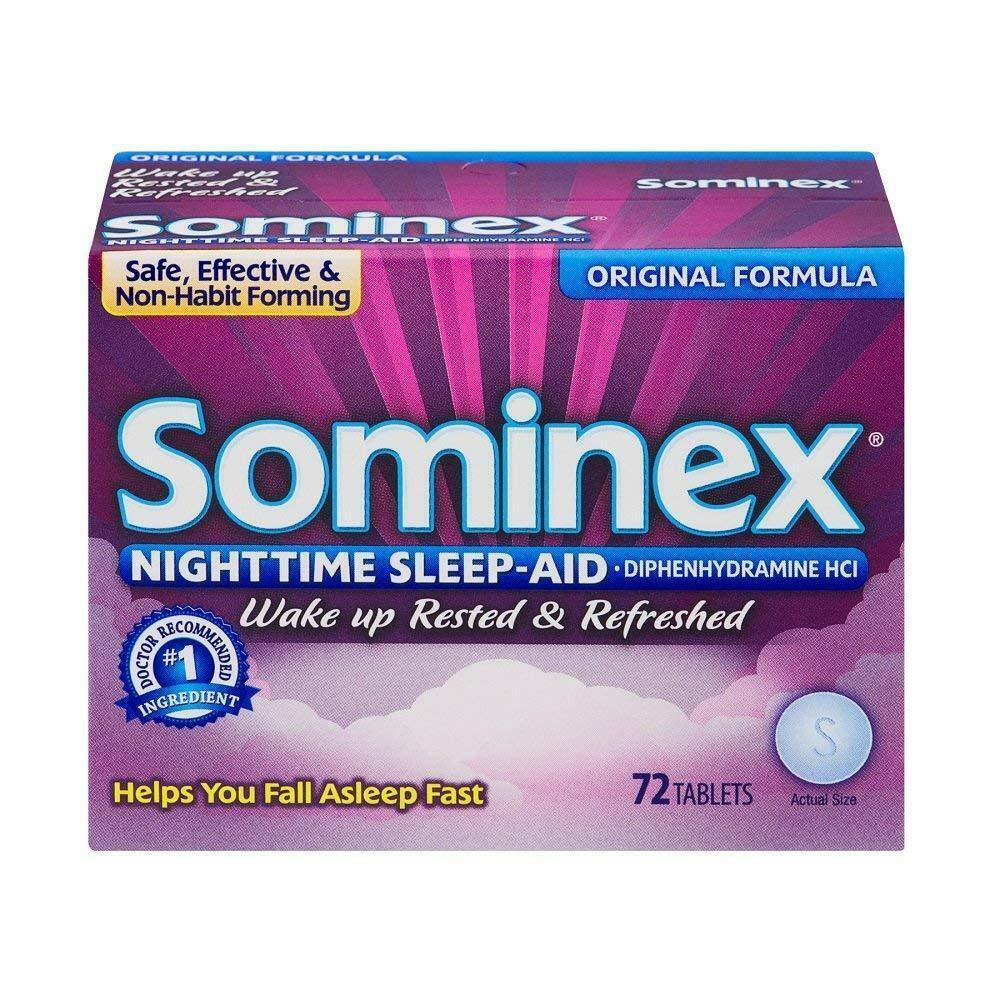 SOMINEX SLEEP AID Night Time Original Formula MEGA VALUE PACK 72 TABS EXPRESS AU