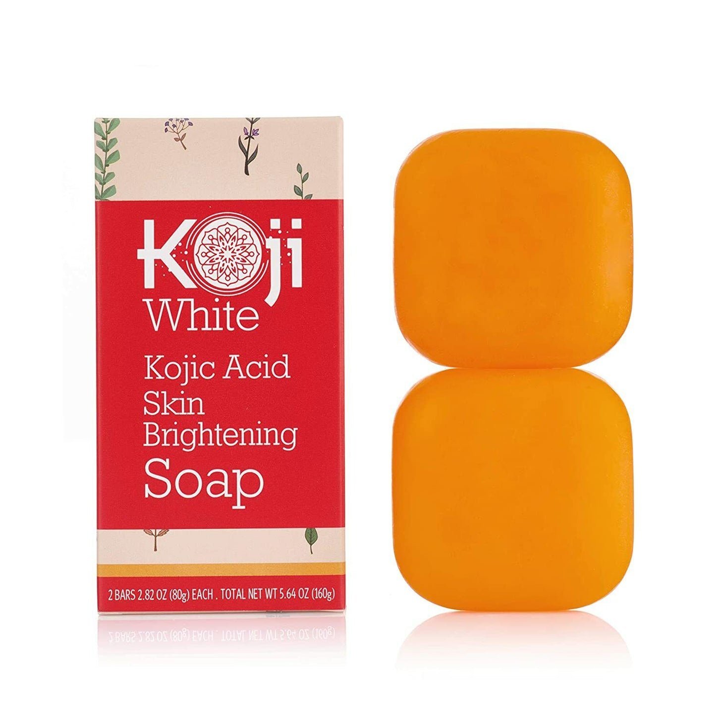 KOJI WHITE Kojic Acid Skin Brightening Lightening Whitening Soap (2 x 80g Bars)