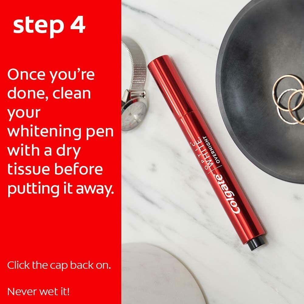 COLGATE Optic White Overnight Teeth Whitening Pen - 35 Treatments - USA VERSION