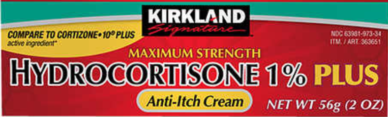 Kirkland 1% Hydrocortizone 56g Cream Skin Eczema Dematitis Anti Itching Relief