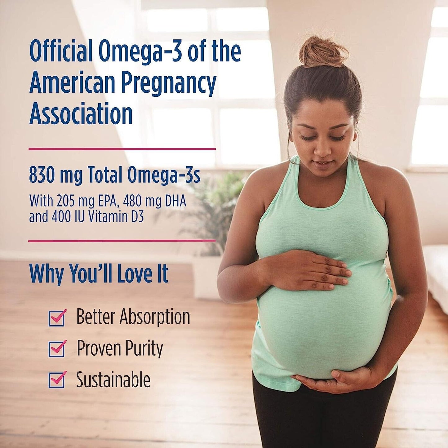 NORDIC NATURALS Prenatal DHA 830mg Omega-3 + 400 IU Vitamin D3 - 90 Soft Gels