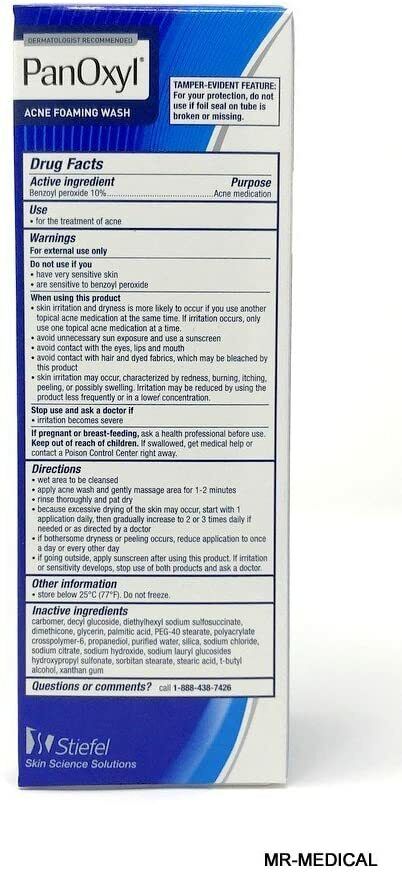 PanOxyl Benzoyl Peroxide 10% Foaming Acne Wash Skin Care - 156g - BRAND NEW