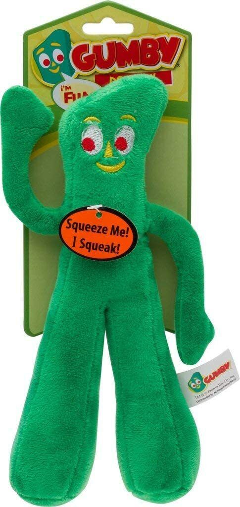MultiPet Gumby Dog Pet Chew Toy - Soft Plush Filled Squeeze Squeaker 9 inch NEW