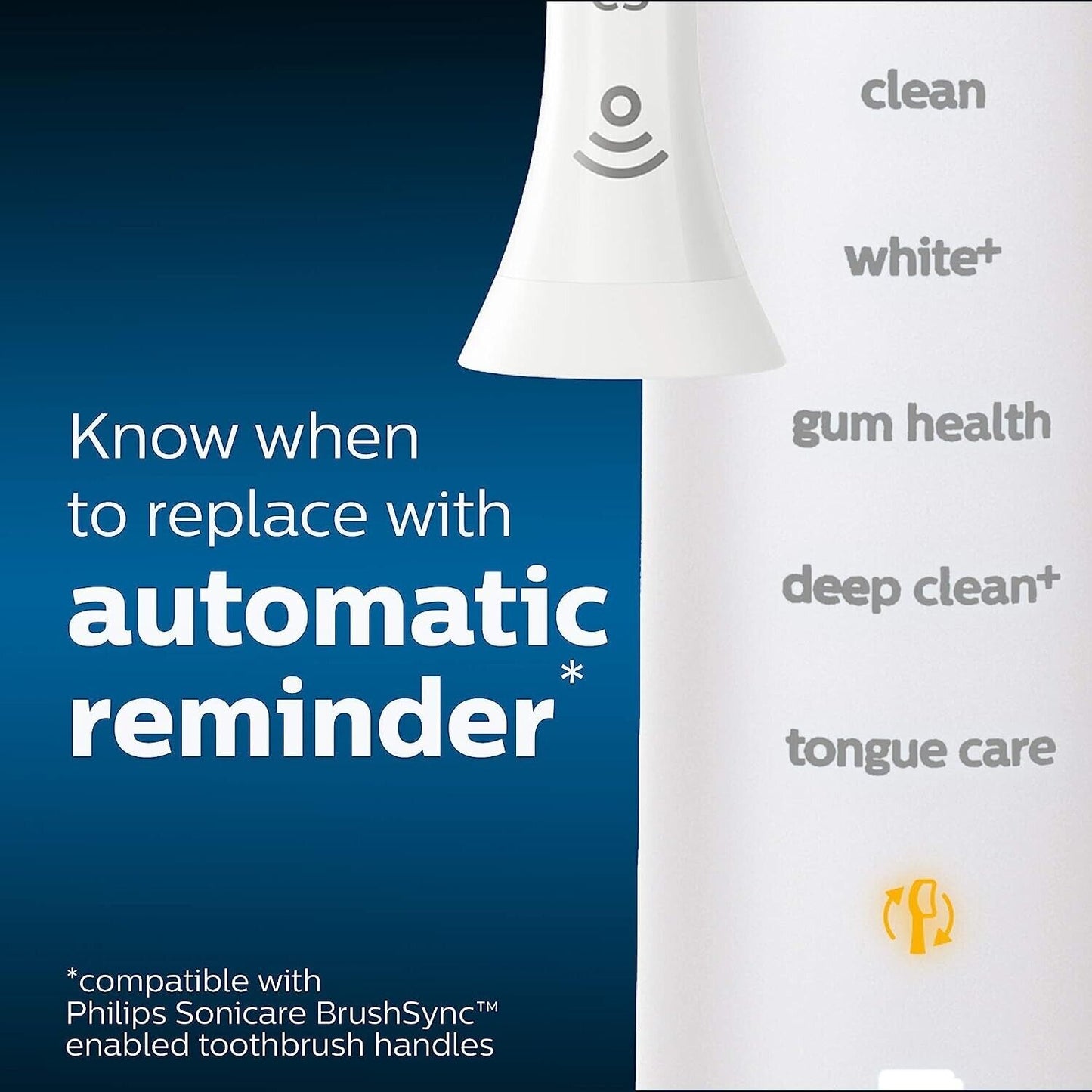 GENUINE Philips SONICARE W HX6062/65 Replacement Toothbrush Head WHITE - 2 PACK