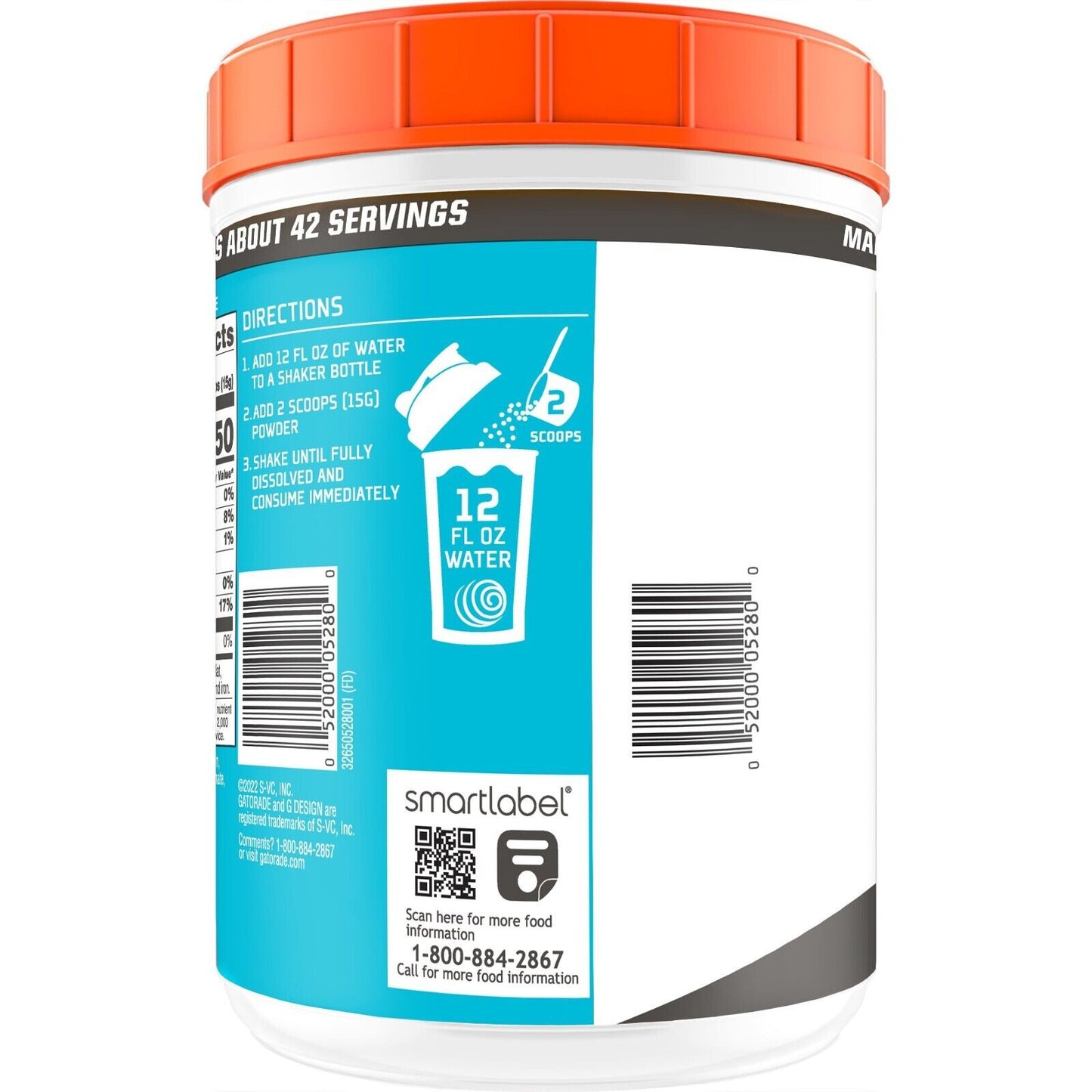 Gatorade ZERO with Protein Sports Drink Powder GLACIER FREEZE 630g (42 Servings)