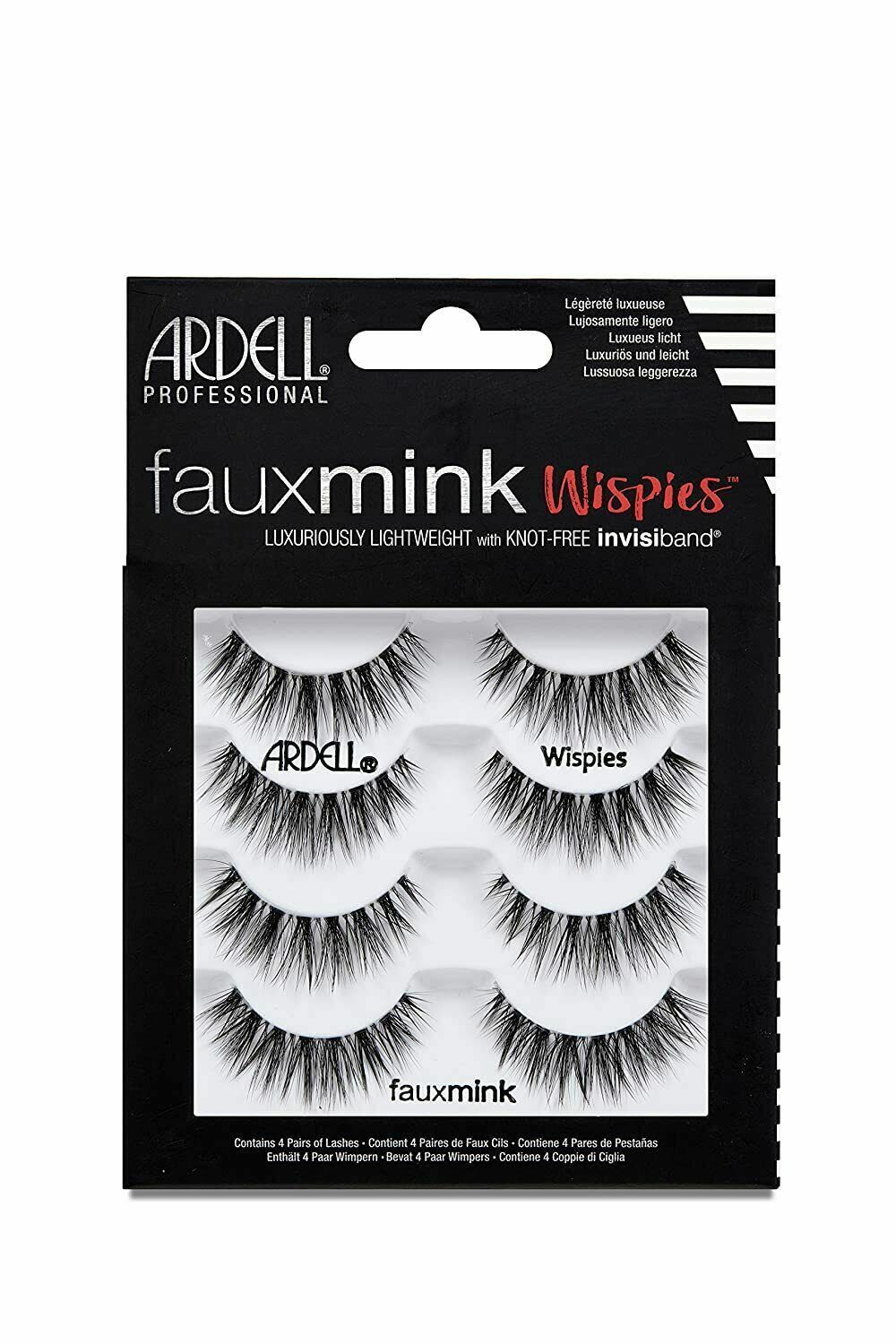 ARDELL Professional Faux Mink Wispies False Fake Eyelashes Extensions 4 PAIRS