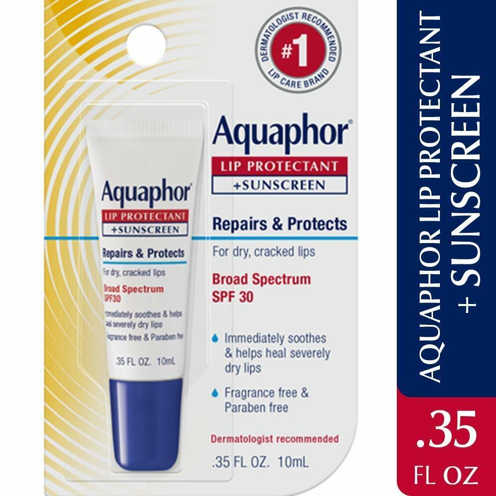 Aquaphor Lip Balm Protectant + Sunscreen SPF30 Severely Dry Chapped Cracked Lips
