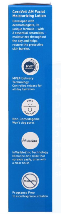 CeraVe AM Facial Moisturizing Lotion SPF30 OIL FREE 60mL - FREE EXPRESS POST