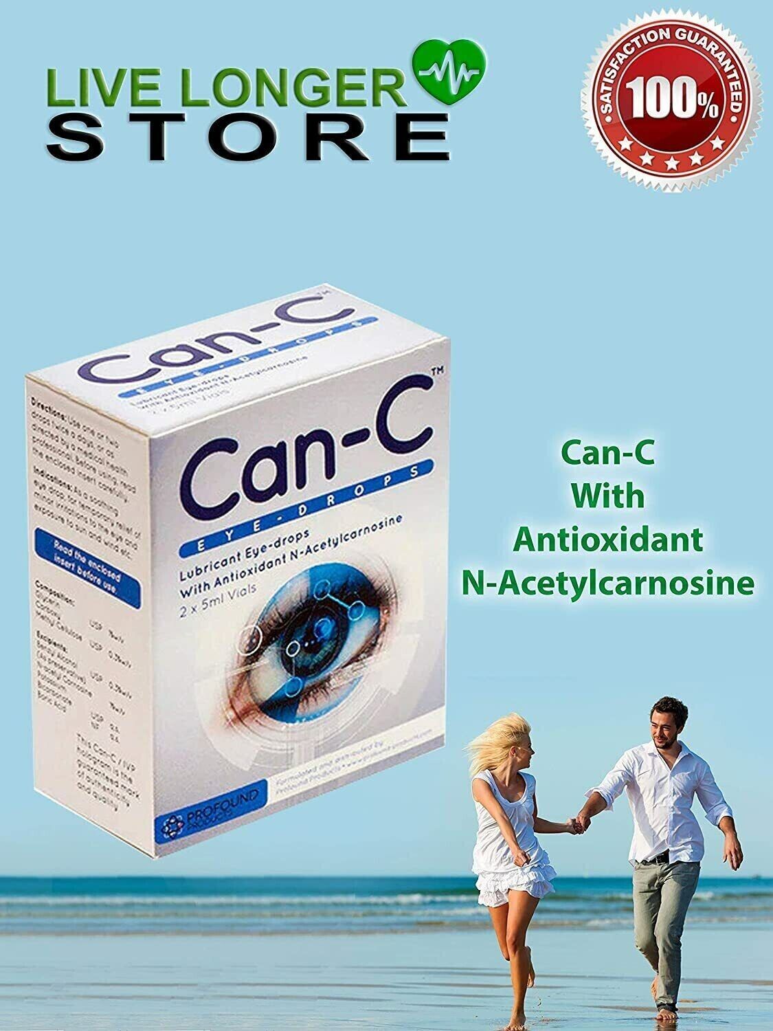 CAN-C Eye Drops Cataract Lubricant with Antioxident N-Acetylcarnosine - 2 x 5mL
