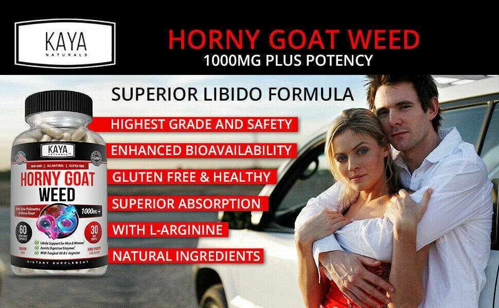 Horny Goat Weed 1560mg LIBIDO BOOSTER APHRODISIAC 60 Caps - FREE EXPRESS POST!