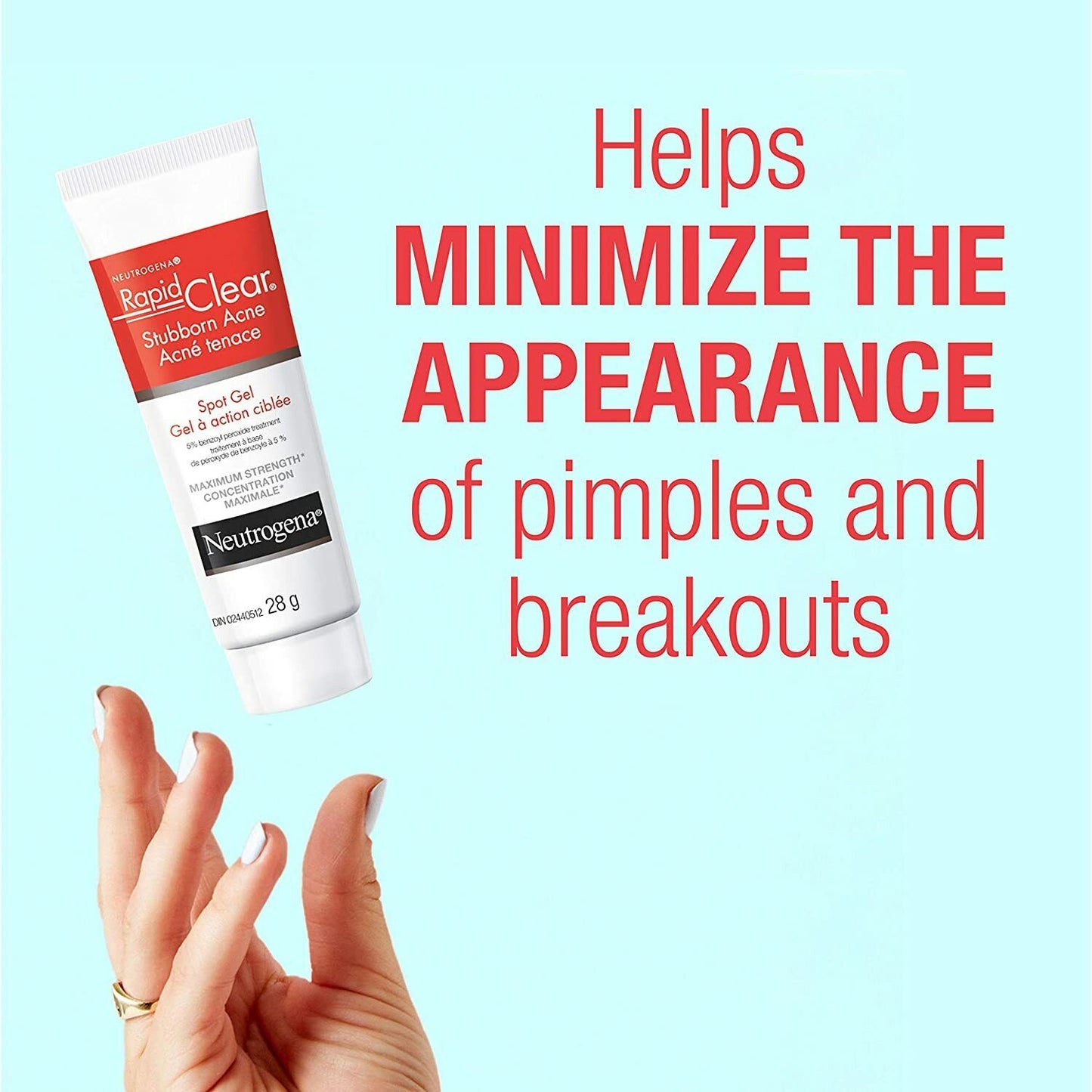 Neutrogena Rapid Clear Stubborn Acne Spot Gel Skin Care 10% Benzoyl Peroxide 28g