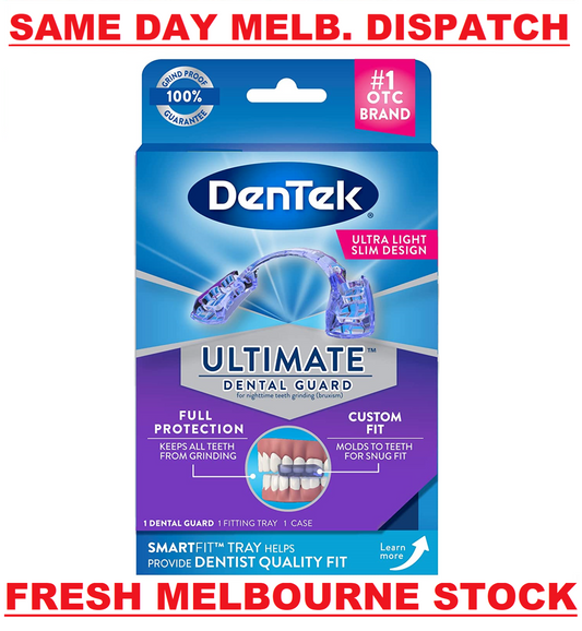 DENTEK ULTIMATE DENTAL GUARD - PROTECTION FOR NIGHT TEETH GRINDING BRUXISM NEW