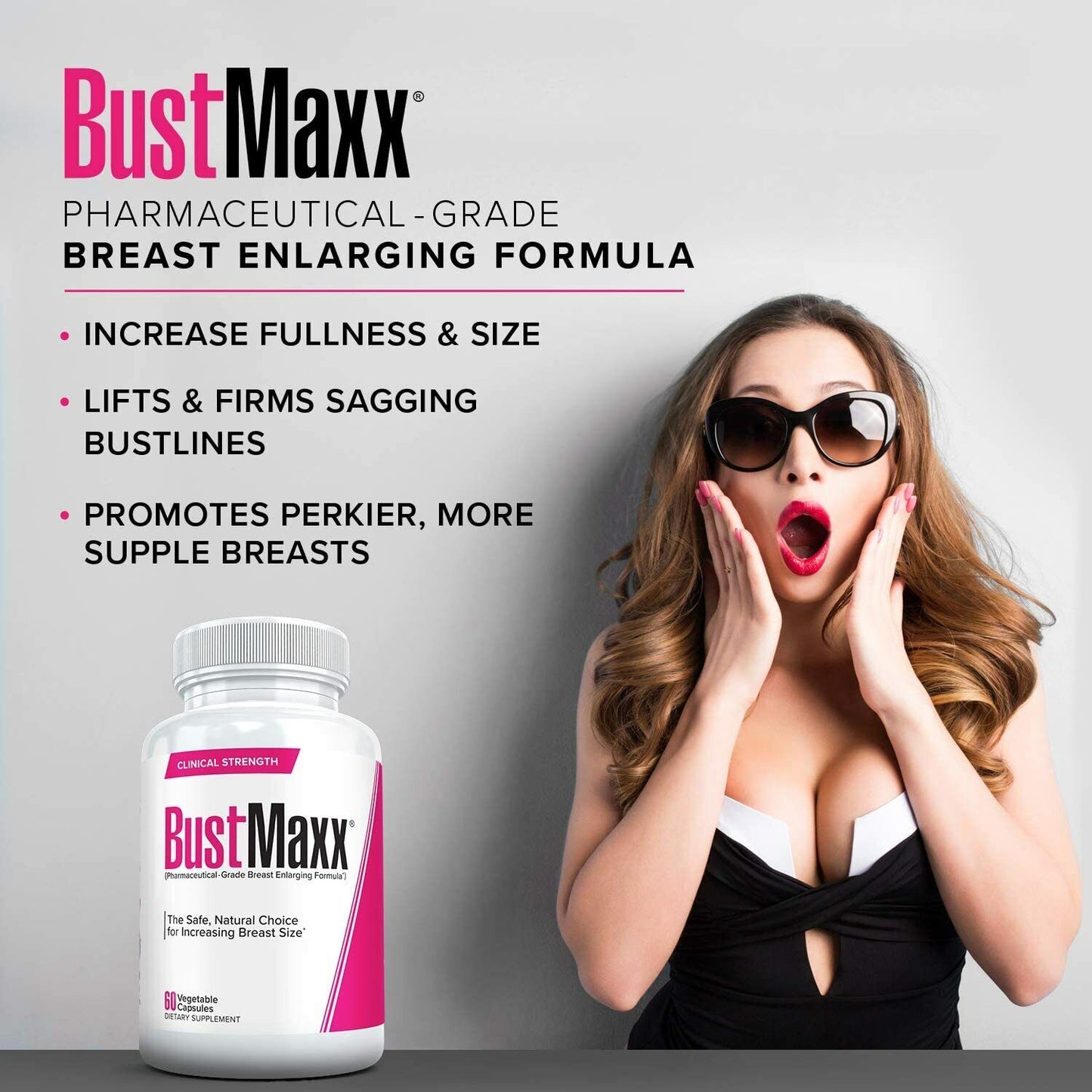 BUSTMAXX BREAST ENLARGEMENT PILLS Natural Supplement 60 Caps - FREE EXPRESS POST