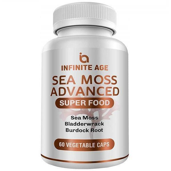 INFINITE AGE IRISH SEA MOSS 1250mg 60 Caps PREMIUM Keto Detox Gut - FREE EXPRESS