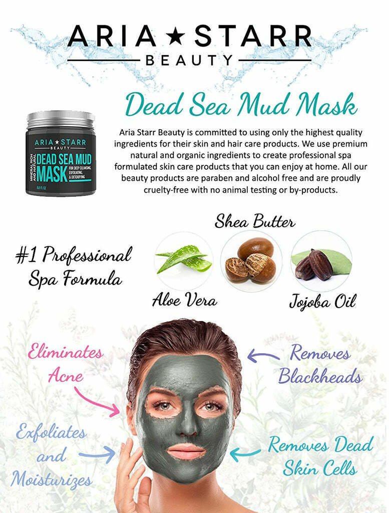 ARIA STARR DEAD SEA MUD MASK Acne Detox Blackheads Pores 250g FREE EXPRESS POST!