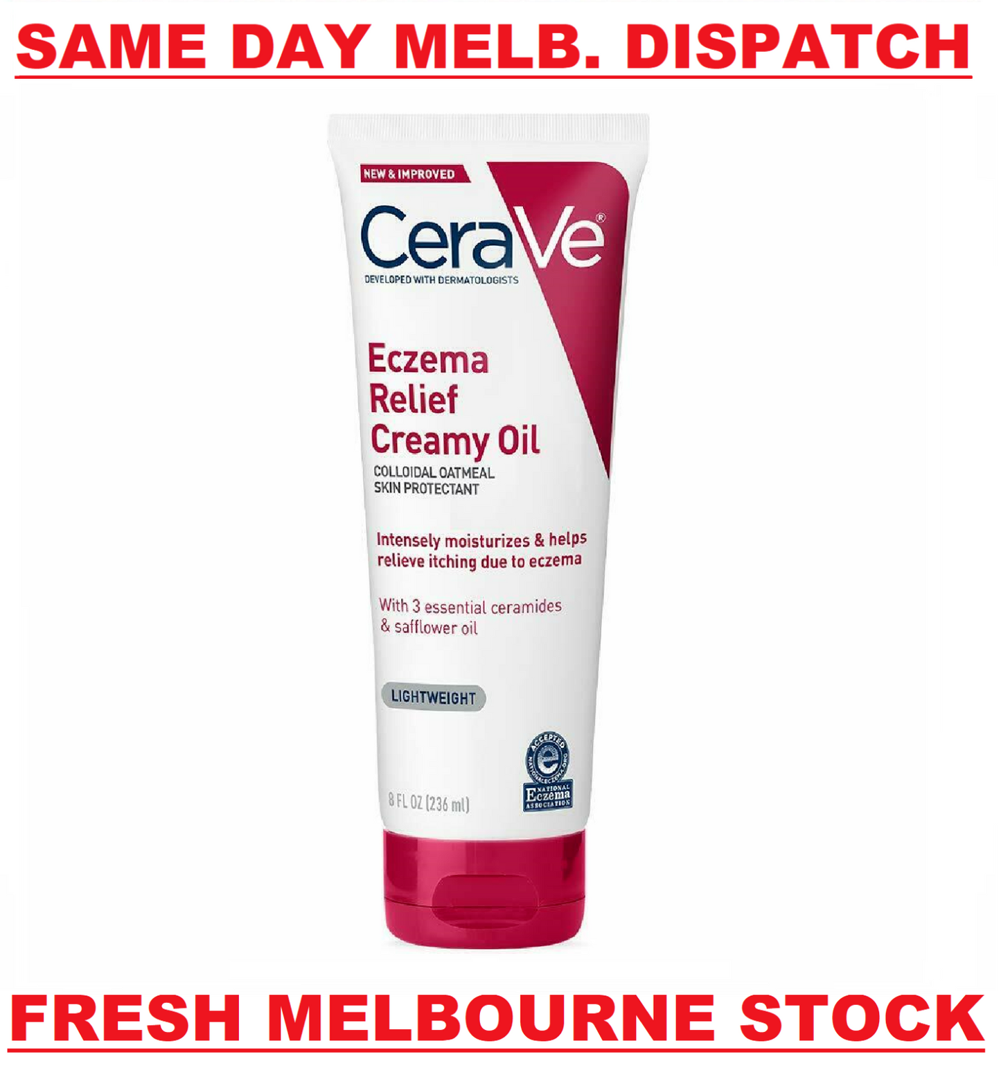 CeraVe Eczema Creamy Oil Moisturizer for Extra Dry Itchy Skin 236 mL - BRAND NEW