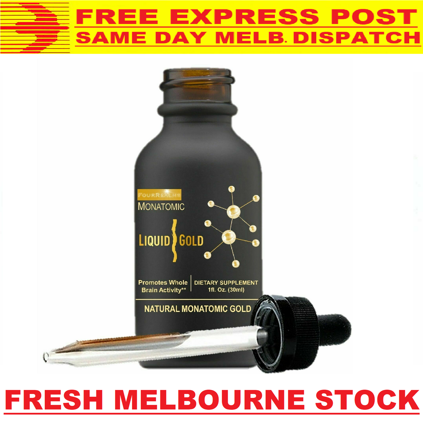 MONATOMIC WHITE POWDER GOLD LIQUID ORMUS Anti-Aging Brain Function FREE EXPRESS