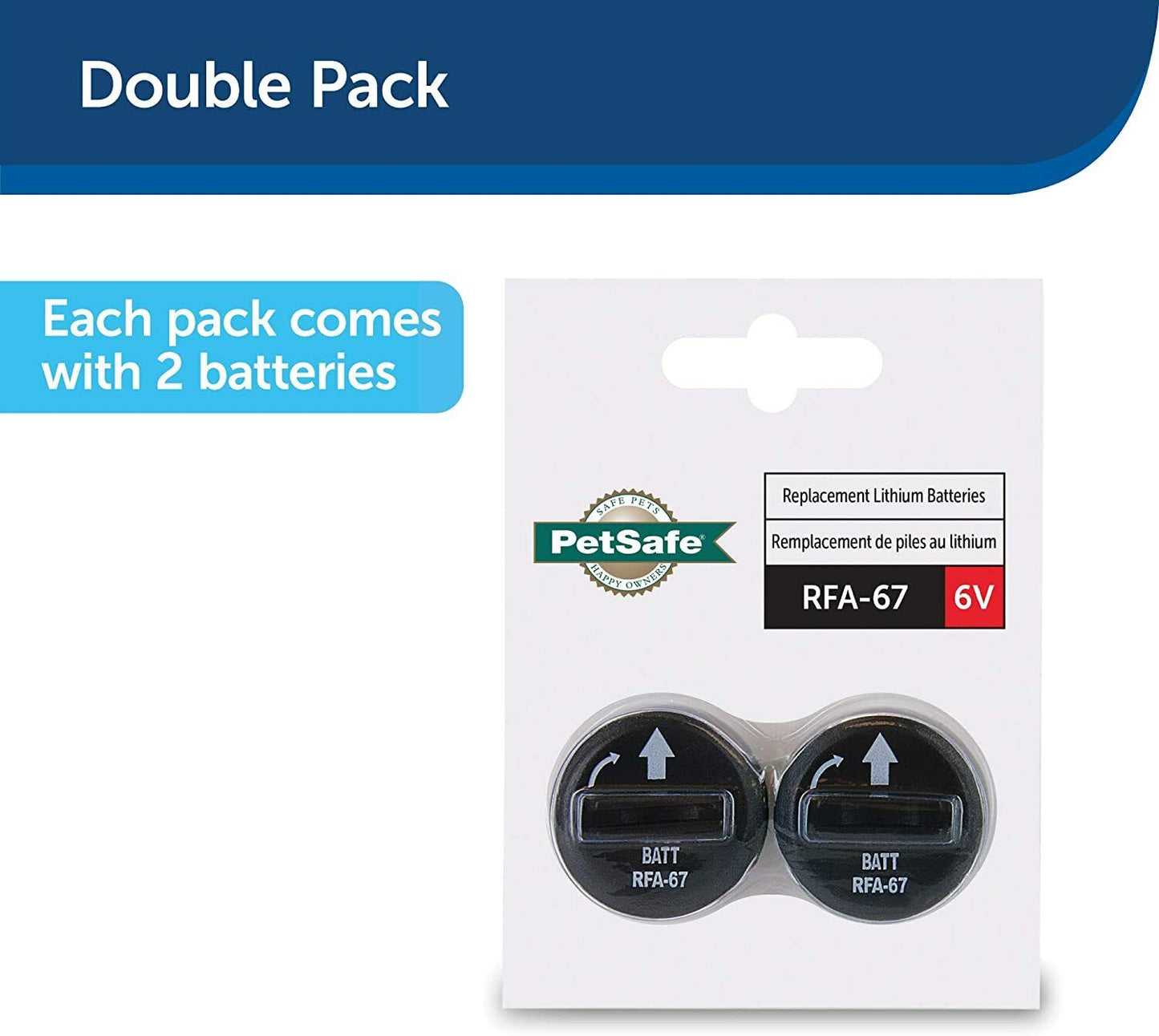 Petsafe 6volt Lithium Battery for Smart Door, Bark Collar etc. - RFA-67 2 PACK
