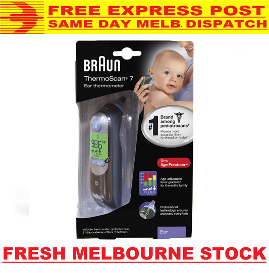 Braun IRT6520 ThermoScan 7 Ear Professional Thermometer Age Precision Black NEW