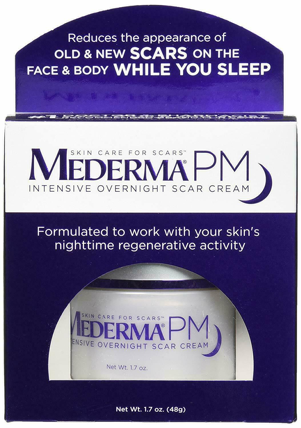 Mederma PM Intensive Overnight Scar Gel Cream Old or New Scars Injury Burns Acne