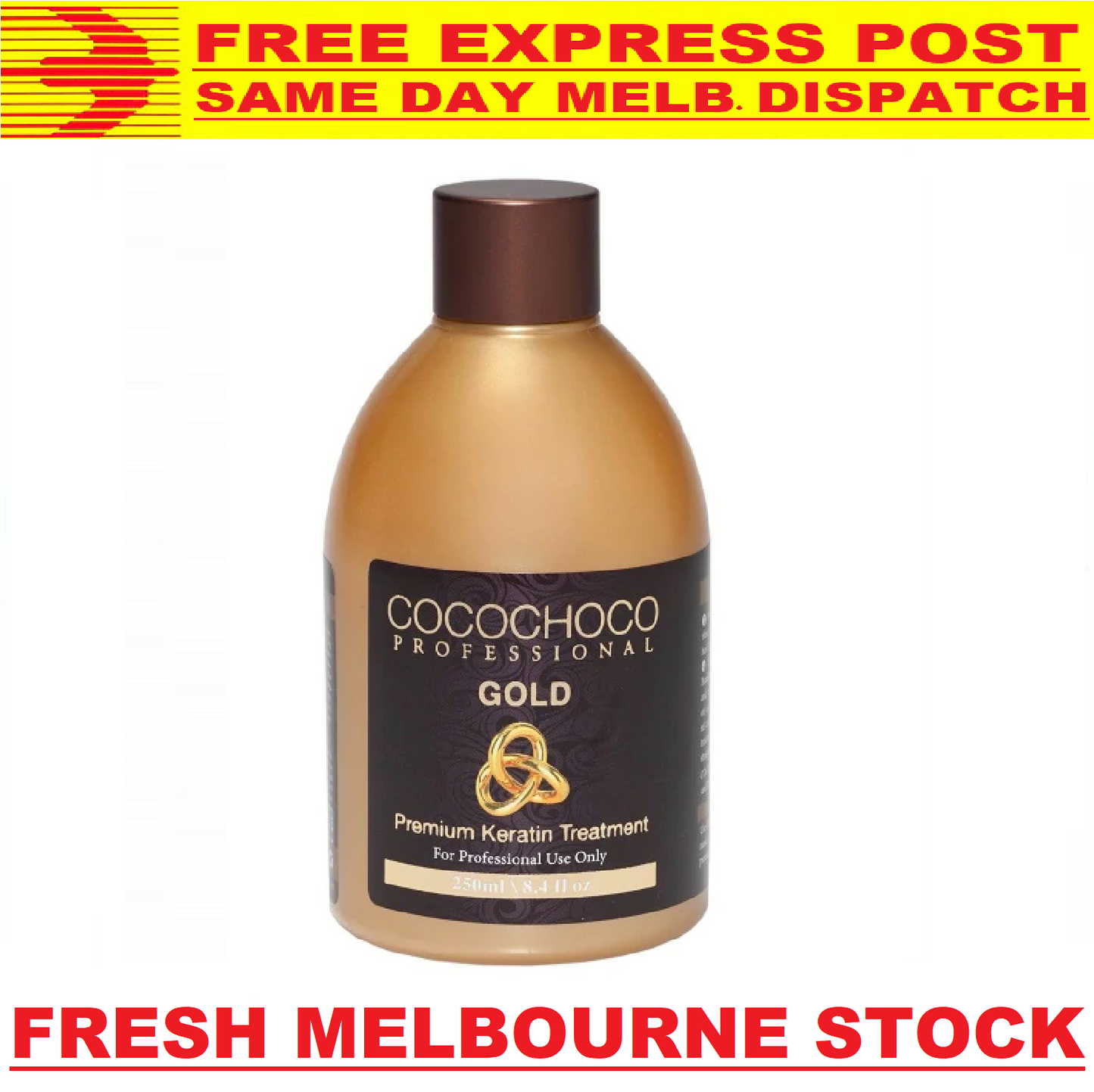 COCOCHOCO PRO GOLD Premium Brazilian Keratin Hair Straightening Treatment 250ml