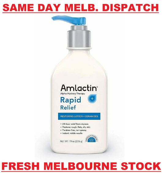 AmLactin Rapid Relief Restoring Lotion + Ceramides Alpha-Hydroxy Therapy 225 mL