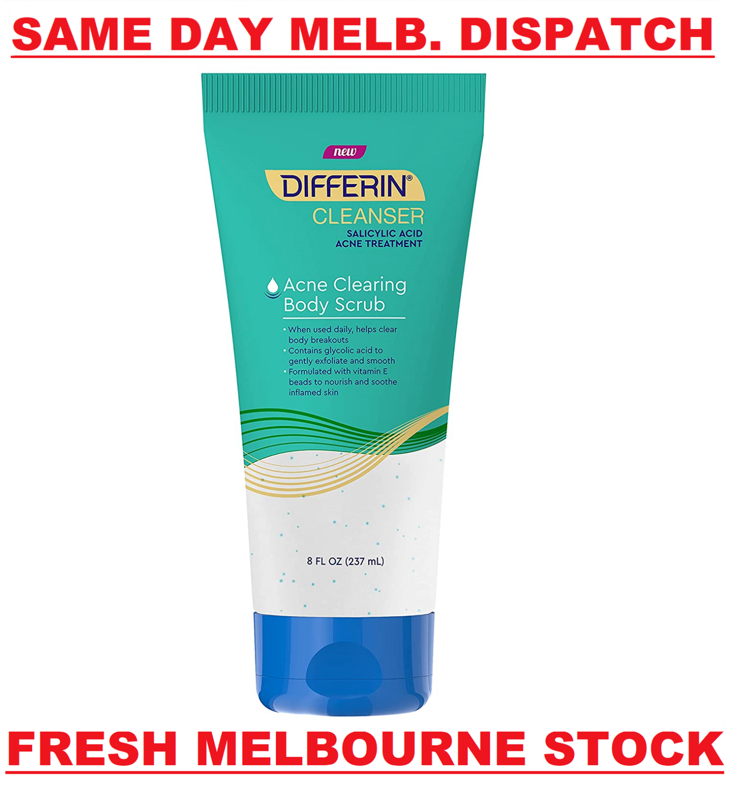 DIFFERIN Salicylic Acid 2% Cleanser - Acne Blemish Clearing Body Scrub 237mL NEW