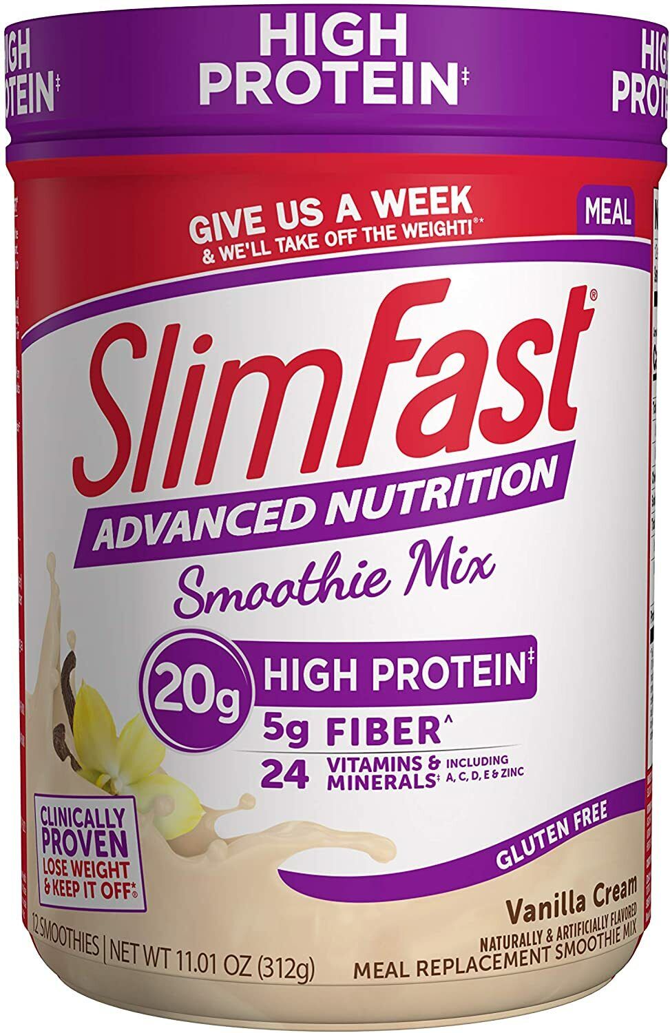 SlimFast Meal Replacement WEIGHT LOSS Vanilla Cream 312g EXP 24/03 QUICK SALE!!!