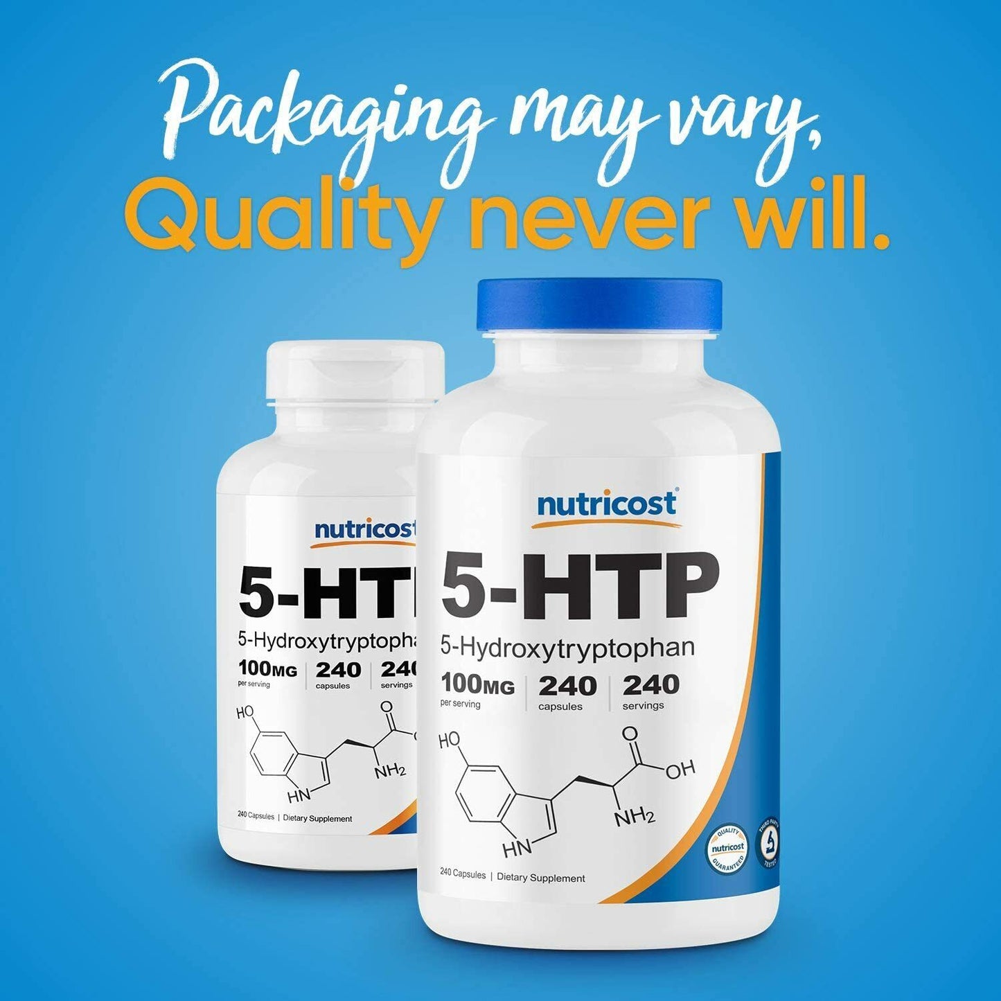 Nutricost 5 HTP 100mg 240 Caps Stress Anxiety Sleep PREMIUM GRADE - FREE EXPRESS
