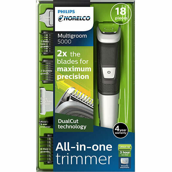 Philips Norelco Multigroom 5000 All-in-One Trimmer 18 Pieces Face Body MG5750/49