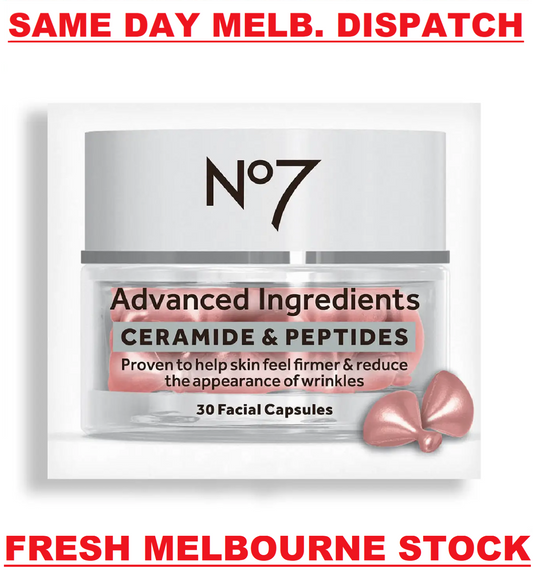 No7 Advanced Ingredients Ceramide & Peptides Anti Aging Serum 30 Facial Capsules