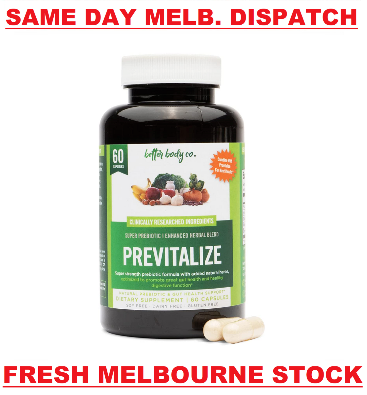 PREVITALIZE Prebiotic Menopause Supplement Natural Weight Management 60 Capsules
