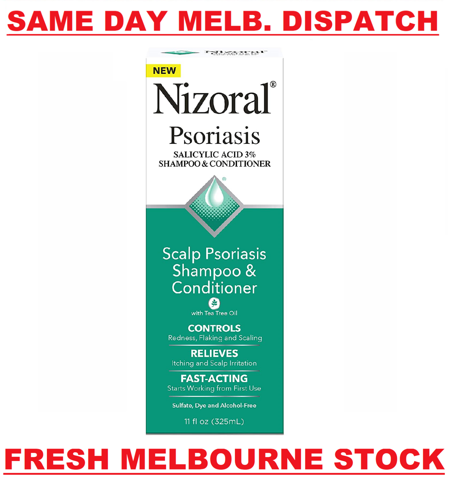 Nizoral Scalp Psoriasis Shampoo & Conditioner Itchy Dry Eczema Relief 325mL NEW