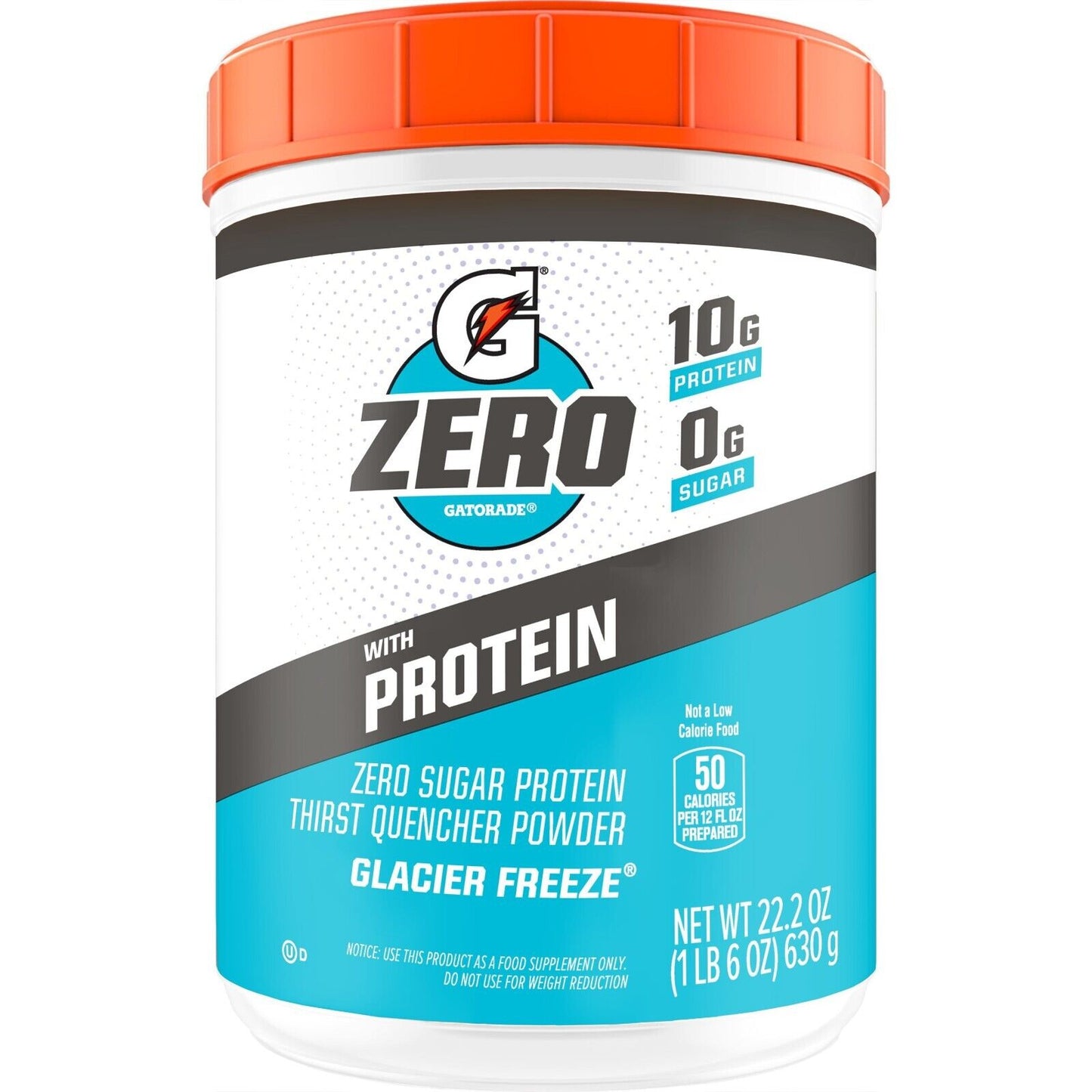Gatorade ZERO with Protein Sports Drink Powder GLACIER FREEZE 630g (42 Servings)
