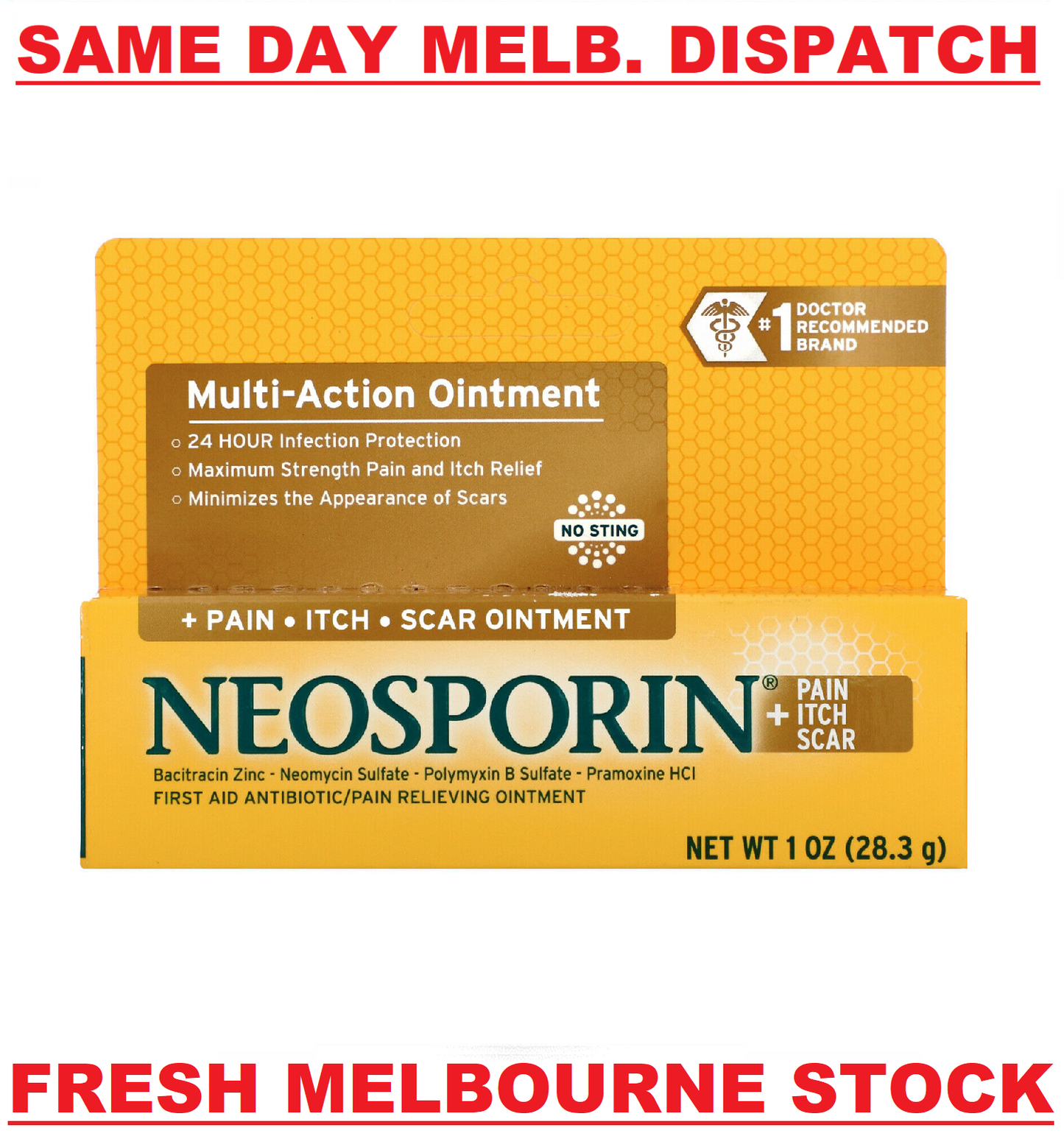 Neosporin Multi Action Ointment First Aid Pain Itch Scar Relief 1.0 oz (28.3 g)