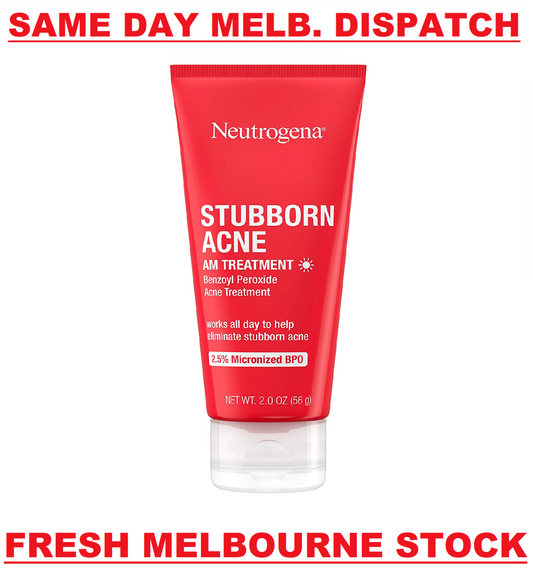 Neutrogena Stubborn Acne AM Treatment DAY Skin Care 2.5% Benzoyl Peroxide 56g