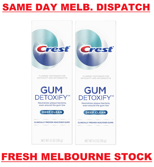 Crest Pro Health 2 x 116g Pack Gum Detoxify Deep Clean Anticavity Toothpaste NEW