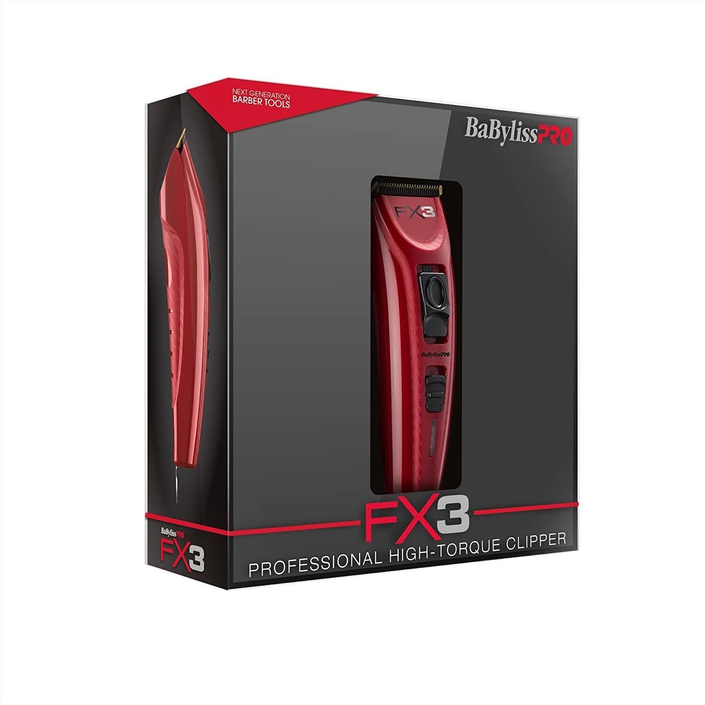 BabylissPRO FX3 Titanium Lithium High-Torque Hair Clipper Babyliss PRO FXX3C RED