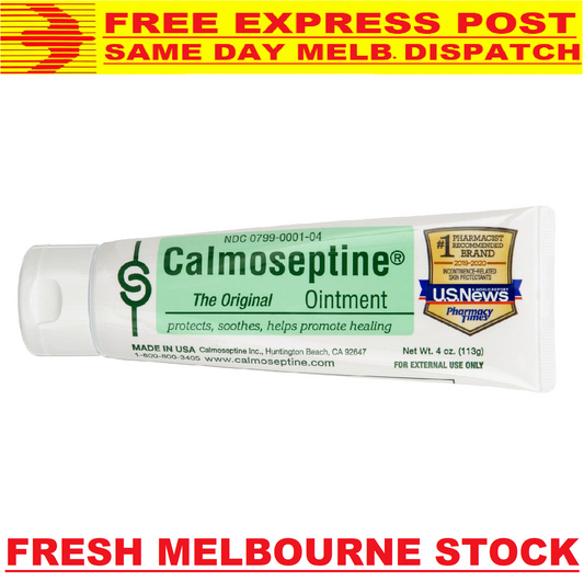 Calmoseptine Diaper Rash Ointment 113g Tube - MELB STOCK - FREE EXPRESS POST
