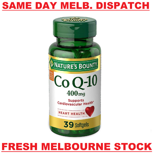 NATURE'S BOUNTY CoQ10 400mg Support Heart Health & Blood Pressure - 39 Soft Gels