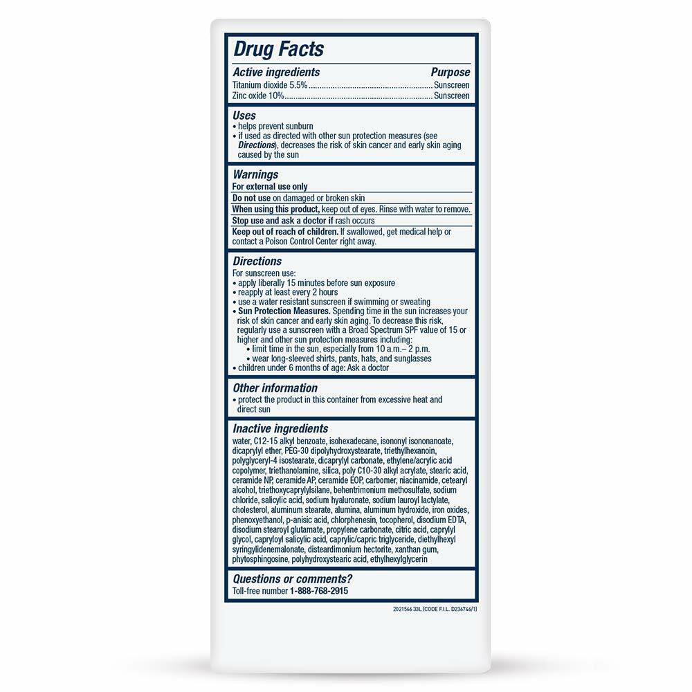 CeraVe Tinted Hydrating Mineral Face Sunscreen Lotion SPF30 Sheer Tint 50mL NEW