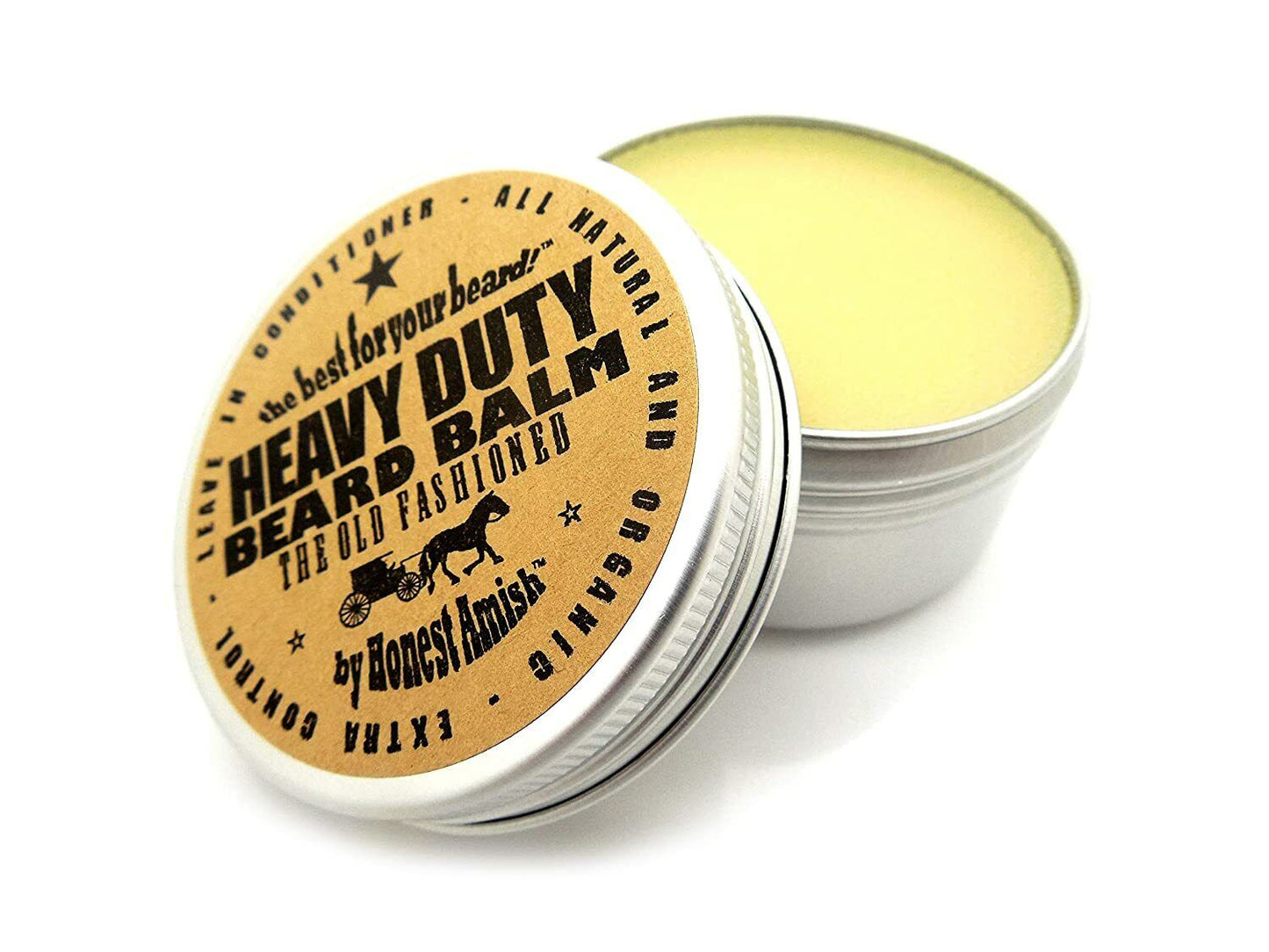 Honest Amish Beard Balm | Heavy Duty 2oz - Essential Oils / Beard Care Products