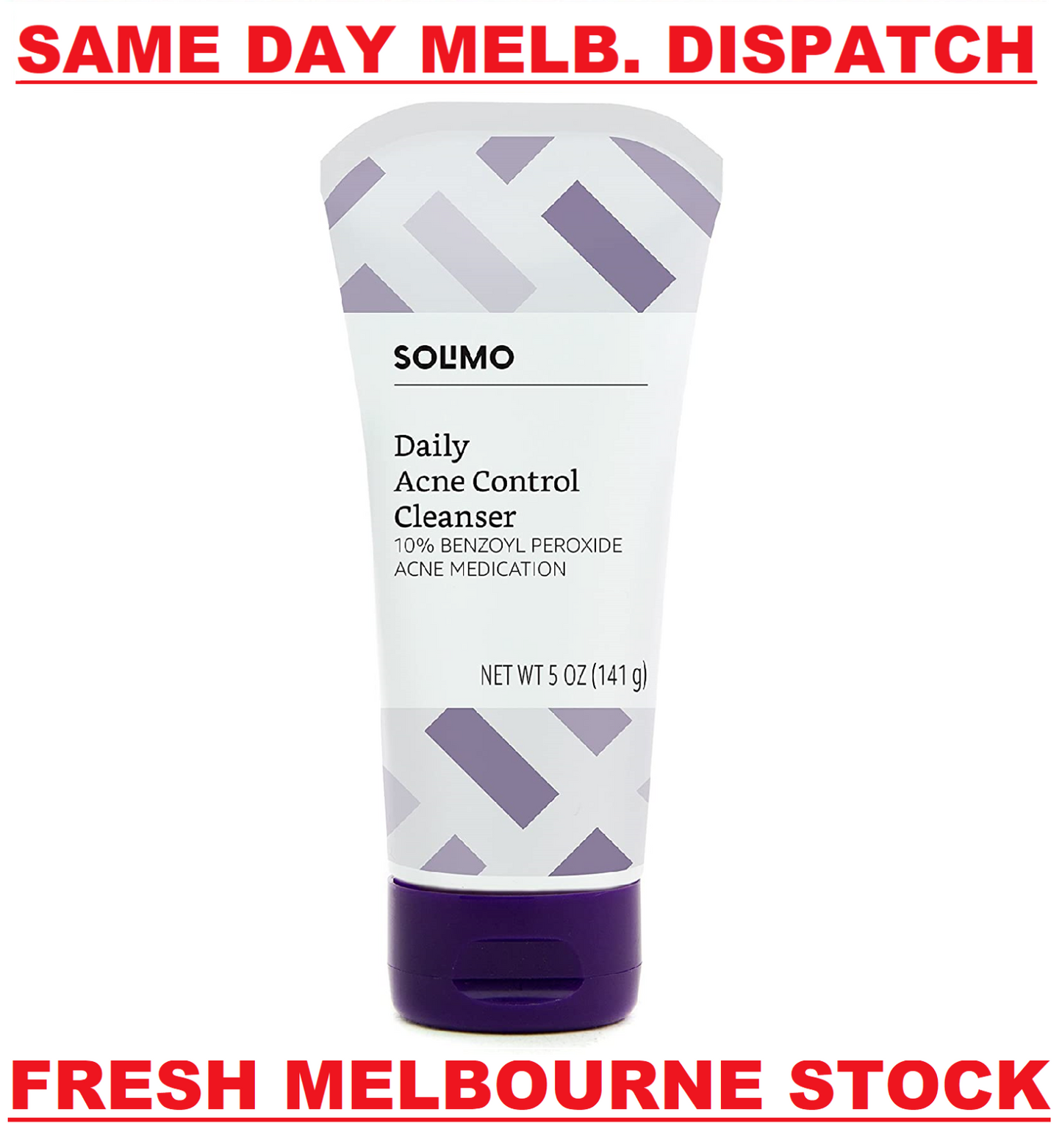 Solimo Daily Acne Control Cleanser Maximum Strength 10% Benzoyl Peroxide 141g