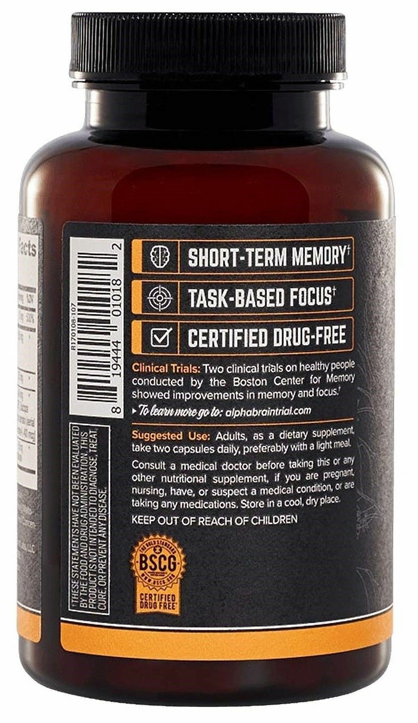 ONNIT Alpha BRAIN 90 Caps Joe Rogan JRE Nootropic Alpha GPC Huperzine Bacopa NEW