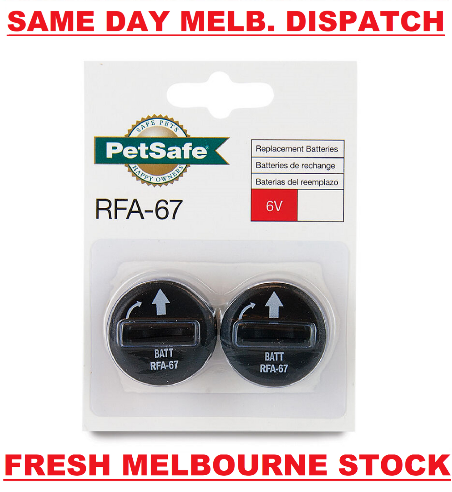 Petsafe 6volt Lithium Battery for Smart Door, Bark Collar etc. - RFA-67 2 PACK