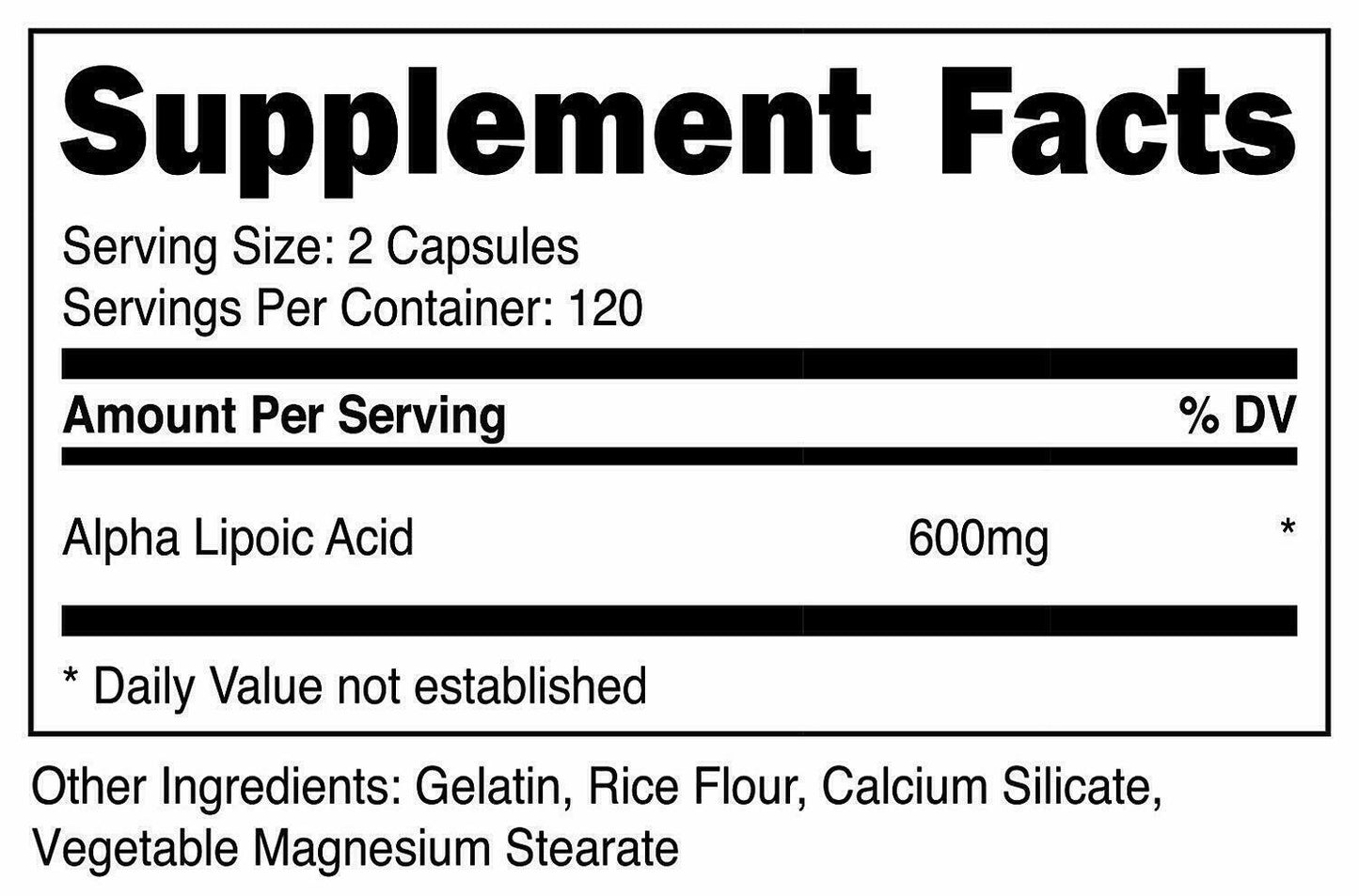 Nutricost Alpha Lipoic Acid 600mg 240 Caps PREMIUM Quality VALUE PACK MELB STOCK